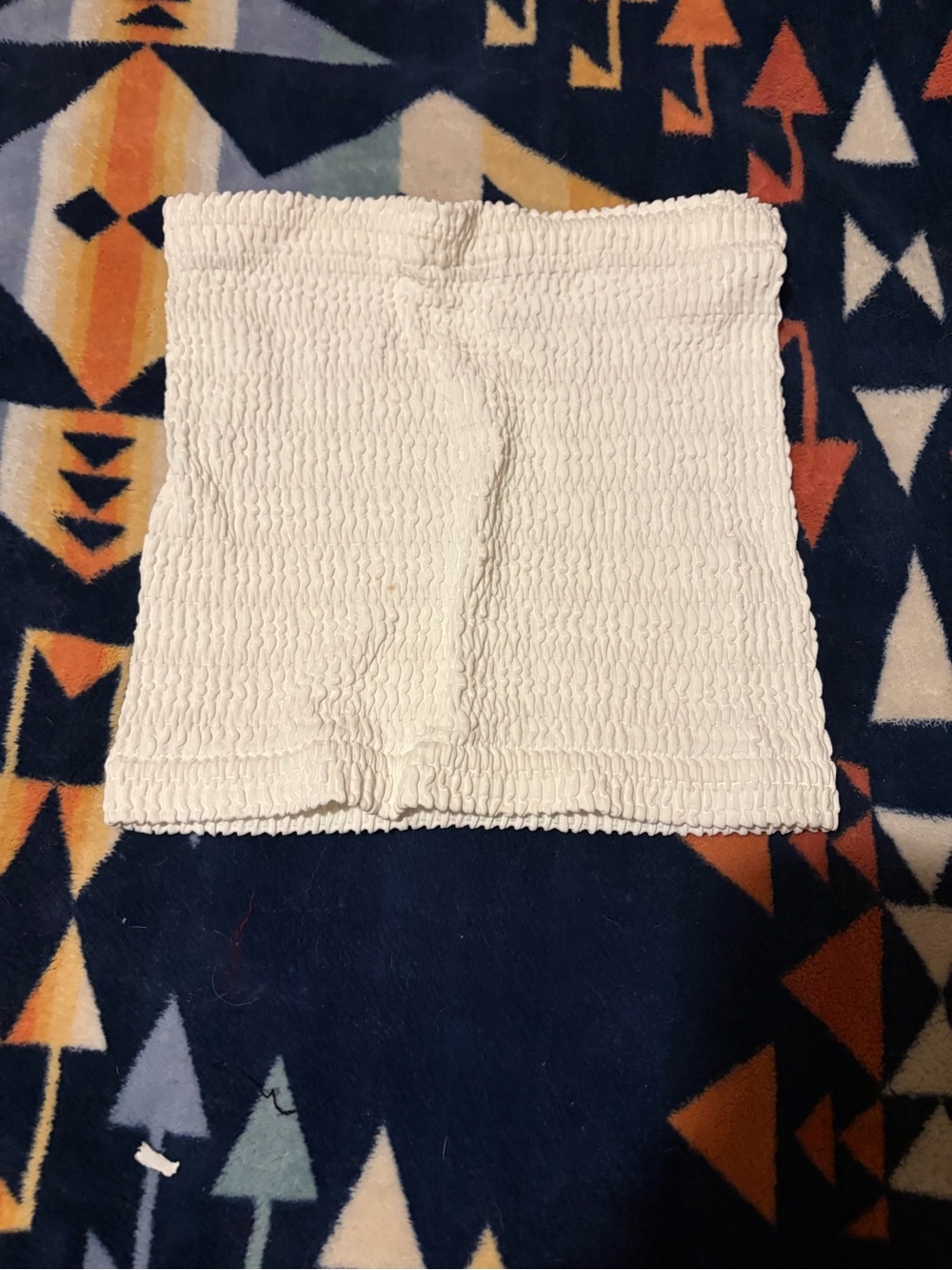 White Smocked Women’s Shorts Tube Top